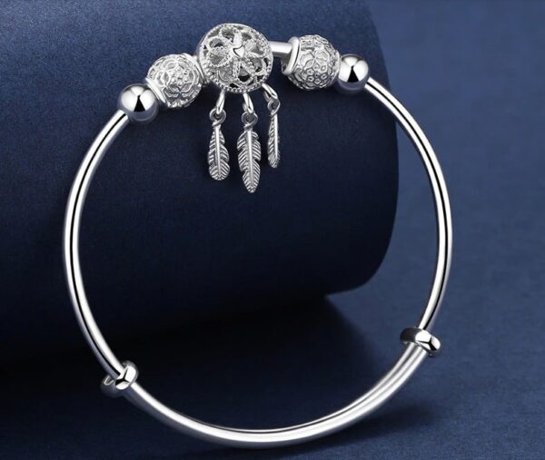 Sterling Silver Dreamcatcher Charm Bracelet - Image 3