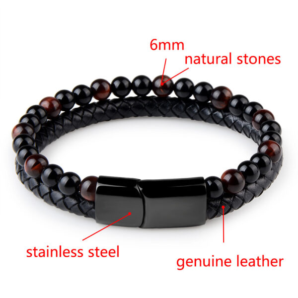 Tiger Eye Natural Lava Bracelet - Image 3