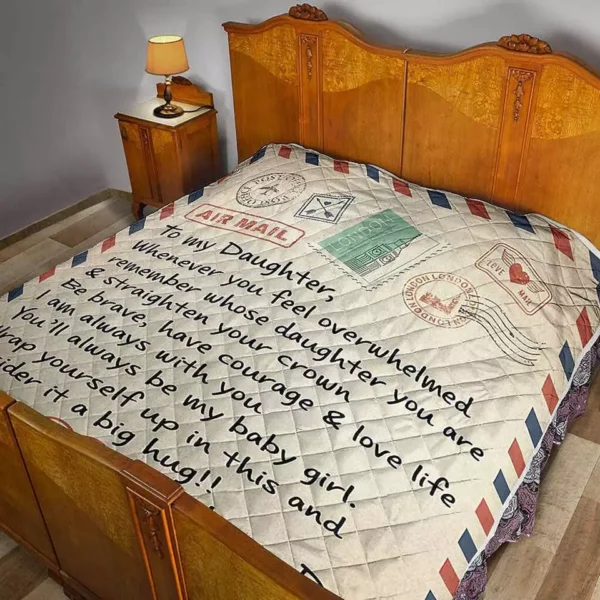 To My Daughter - Warm Gift Blanket - Image 2