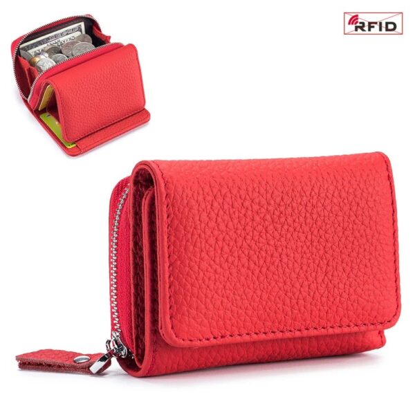 Unisex Pebble Leather Wallet - Image 3