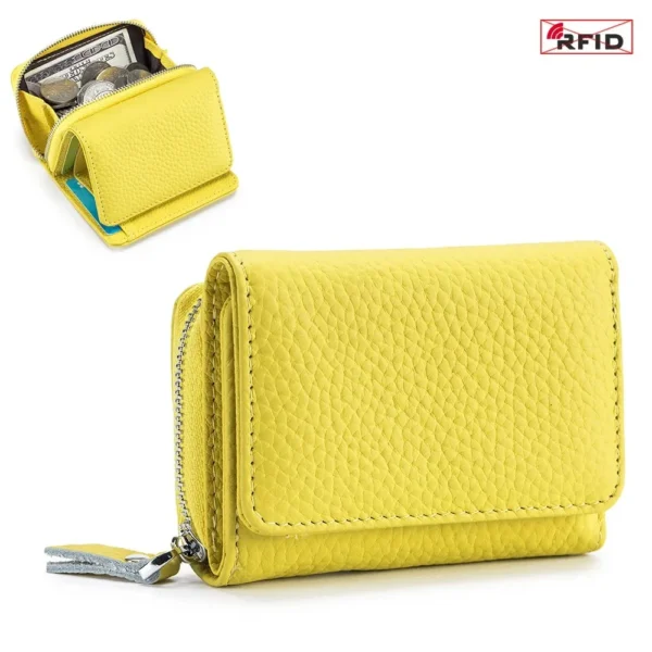Unisex Pebble Leather Wallet - Image 8