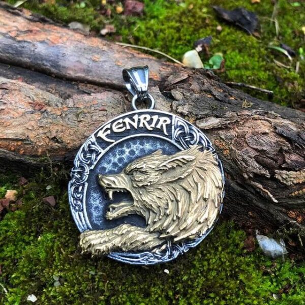 Vikings Wolf Fenrir Stainless Steel Necklace - Image 3