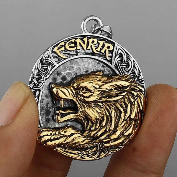 Vikings Wolf Fenrir Stainless Steel Necklace - Image 4