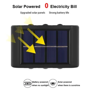 Waterproof Solar Powered Outdoor Patio Wall Decor Light