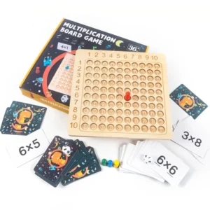 Wooden Montessori Multiplication Board Game