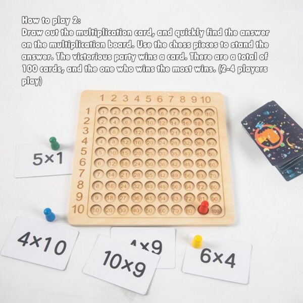 Wooden Montessori Multiplication Board Game - Image 2