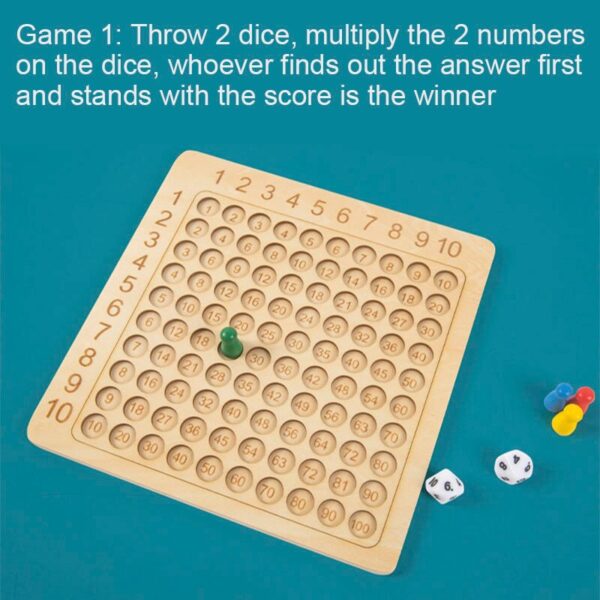 Wooden Montessori Multiplication Board Game - Image 5