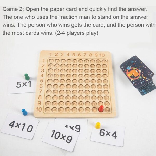 Wooden Montessori Multiplication Board Game - Image 6