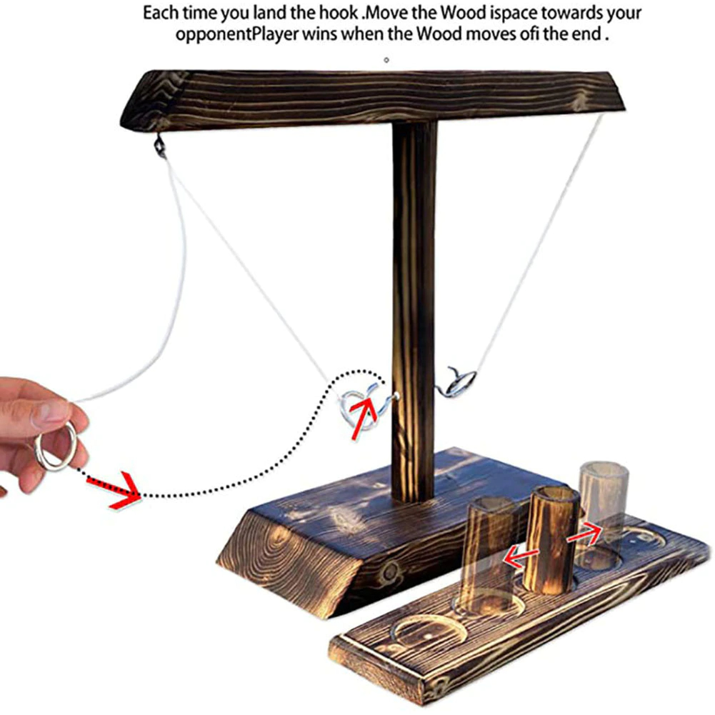 Wooden Ring Hook Tossing Games - Image 2