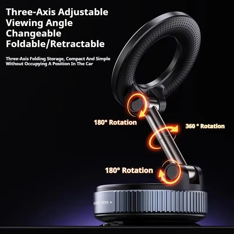 360° Adjustable Vacuum Magnetic Car Phone Holder - Image 4