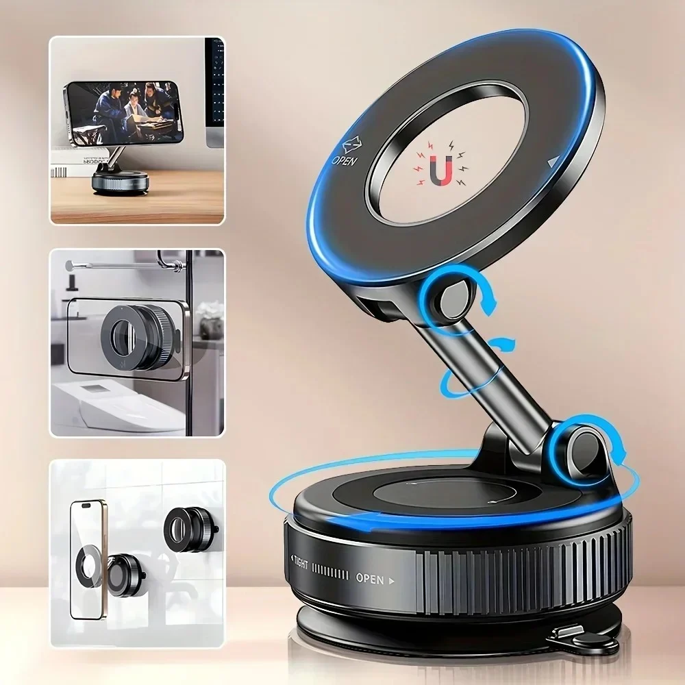 360° Adjustable Vacuum Magnetic Car Phone Holder - Image 5