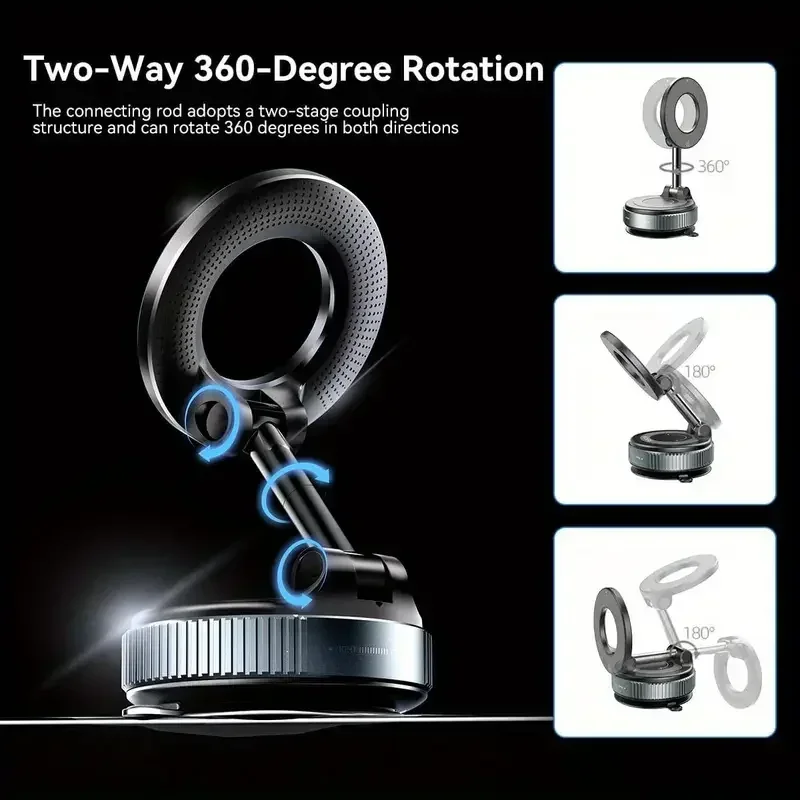360° Adjustable Vacuum Magnetic Car Phone Holder - Image 6