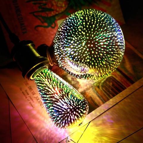 3D Colorful LED fireworks Light Bulb - Image 2