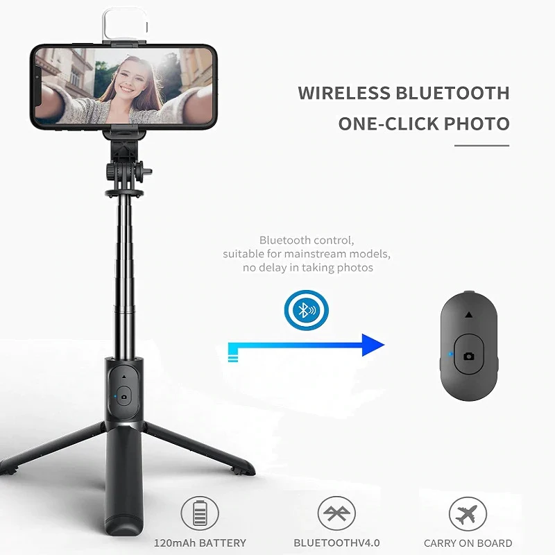 6 in 1 Wireless Bluetooth Selfie Stick - Image 3