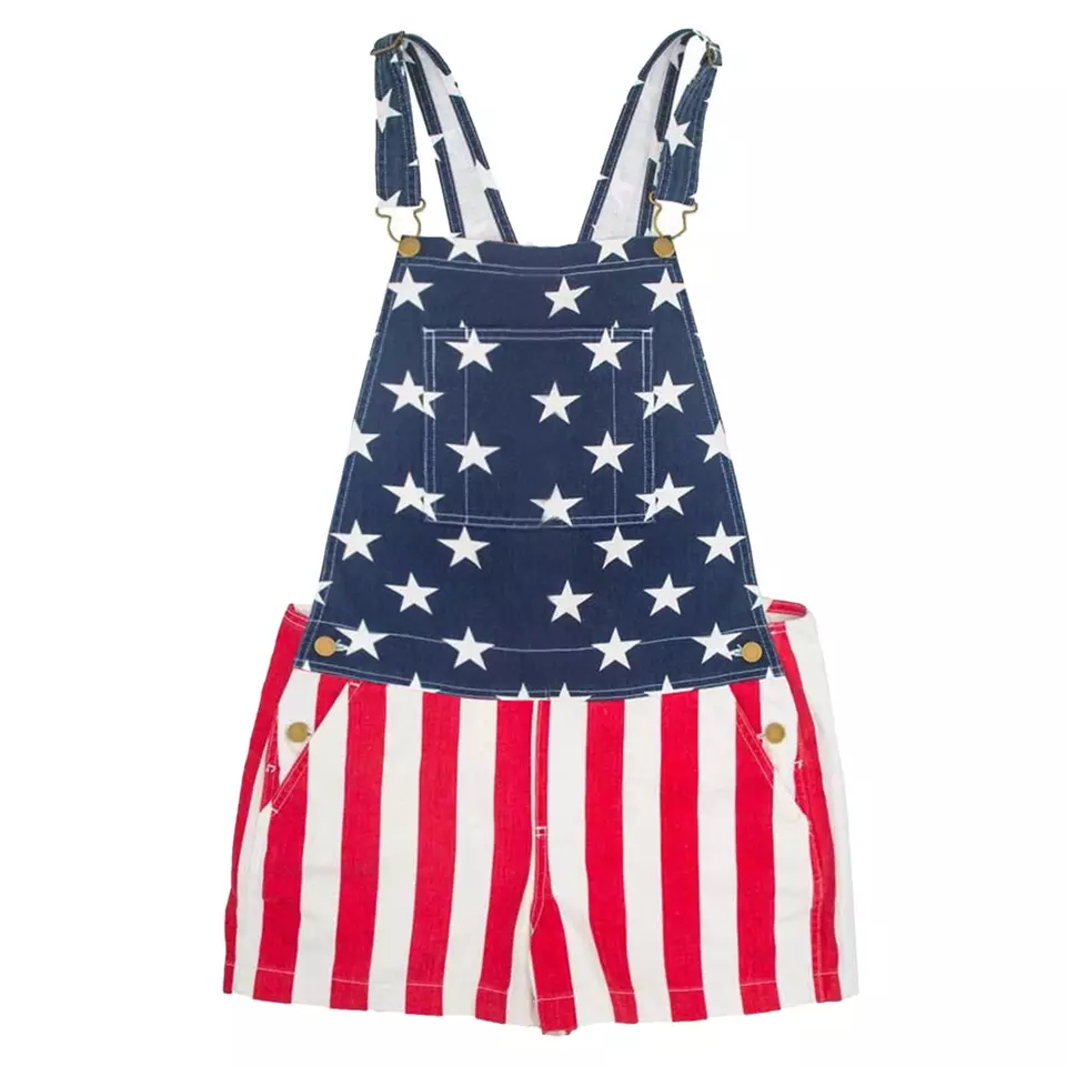 American Flag Unisex Overalls Shorts - Image 5