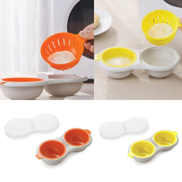 BPA Free Microwave Double Cup Perfect Eggs Poacher - Image 5