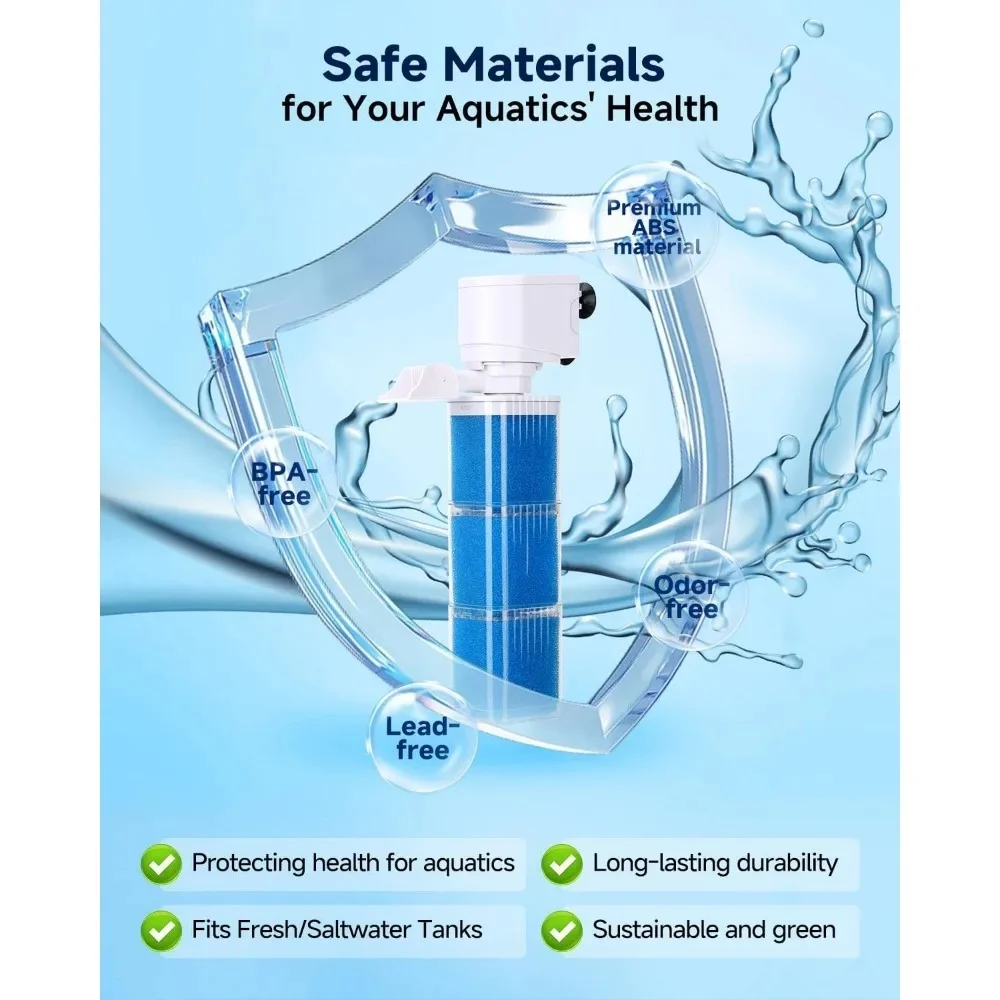 Built-in Fish Tank Filter – Powerful & Silent Aquarium Cleaner - Image 5