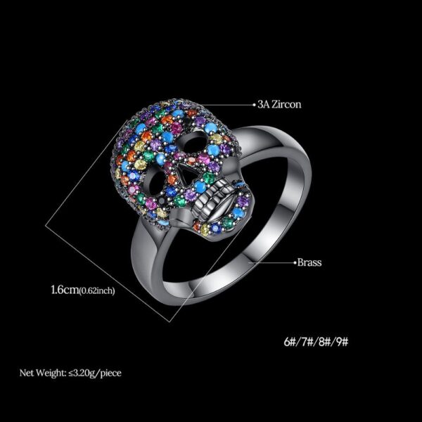 CRYSTAL SKULL RING - Image 3