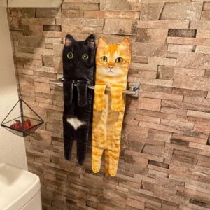 Cat-shaped Hand Towel