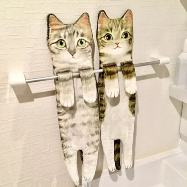 Cat-shaped Hand Towel - Image 5