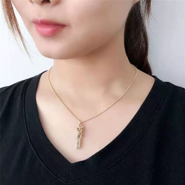 Couple Hugging Pendant Necklace - Image 5