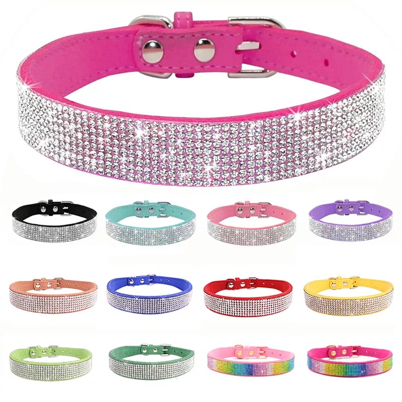 Crystal Rhinestone Reflective Dog Collar - Image 2