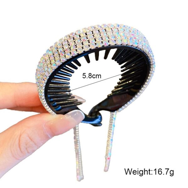 DiamondGlow Rhinestone Bun Maker-2PCS - Image 5