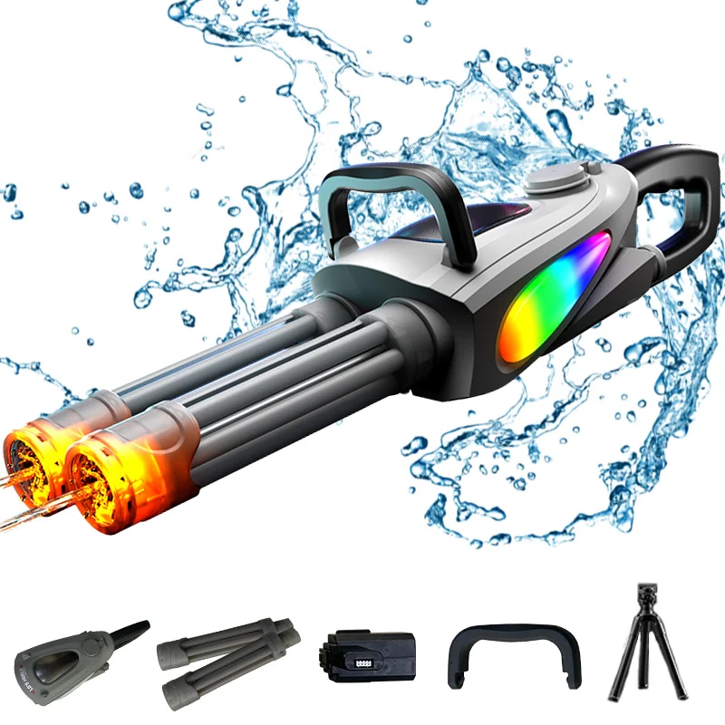 Double Barrel Gatling Electric Water Gun Set