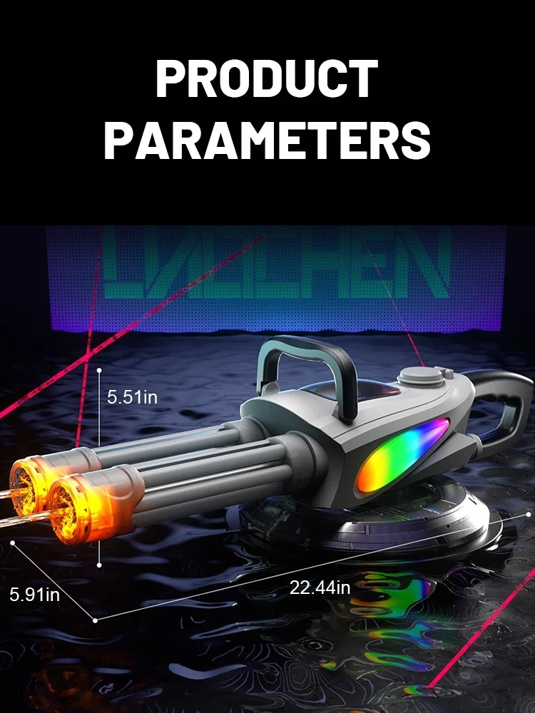 Double Barrel Gatling Electric Water Gun Set - Image 4