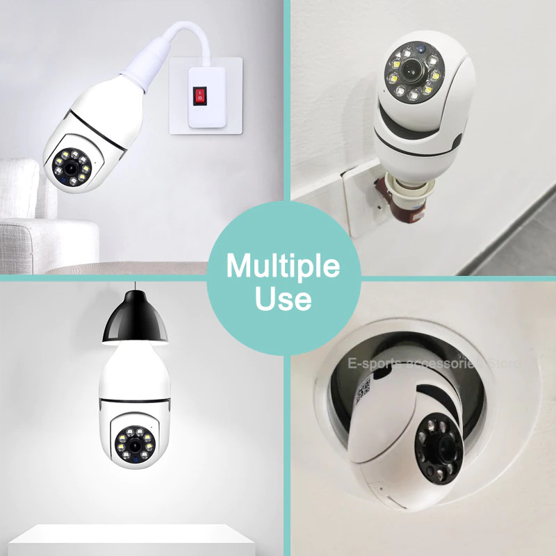 E27 Bulb Wireless 360 Security Camera - Image 5