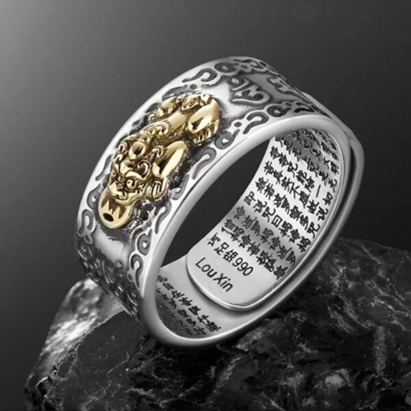 Feng Shui Pixiu Mantra Ring - Image 2