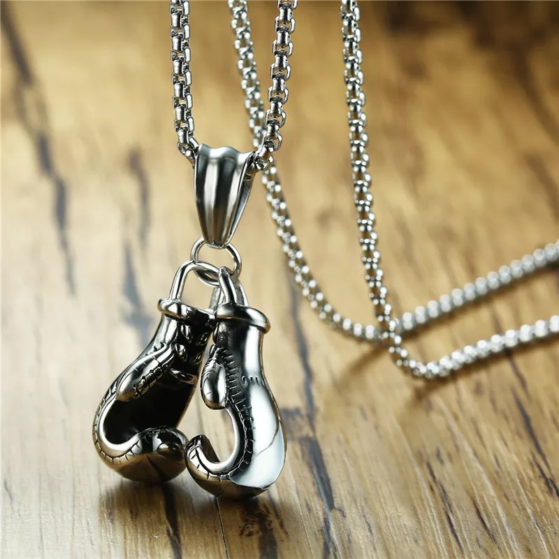 Fitness Boxing Gloves Metal Necklace - Image 3