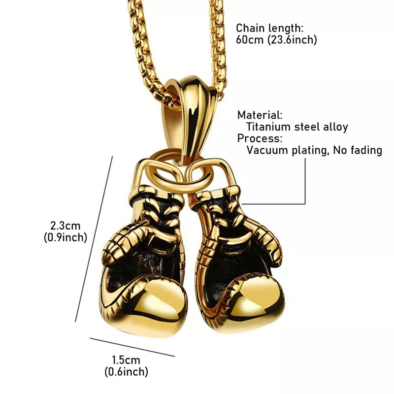 Fitness Boxing Gloves Metal Necklace - Image 5