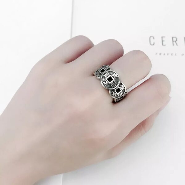 Five Emperor Coin Auspicious Ring - Image 3