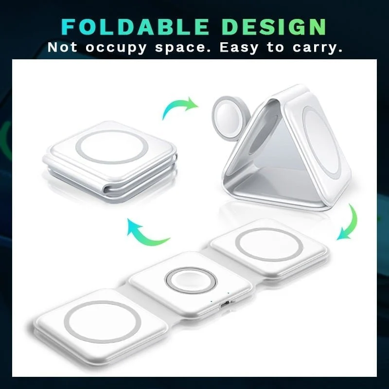 Foldable 3-in-1 Wireless Charger - Image 2