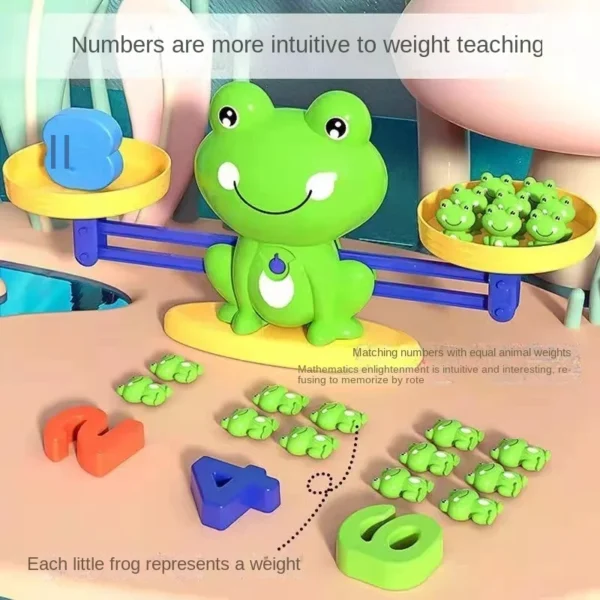 Fun & Educational Frog Balance Math Toy - Image 3