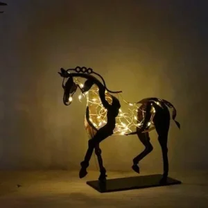 Handmade Metal Horse Sculpture