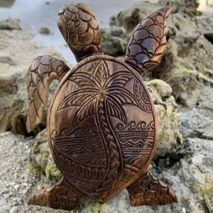 Hawaiian Turtle Woodcarving