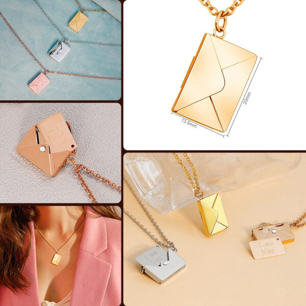 Love Letter Envelope Pendant Necklace - Image 5