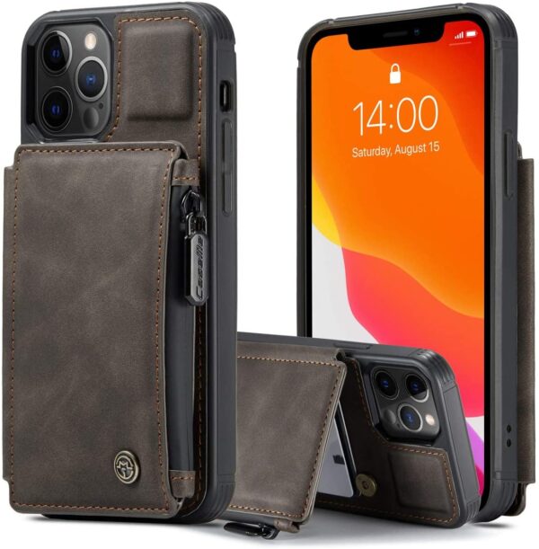 Luxury Genuine Leather Phone Wallet Case - Image 2