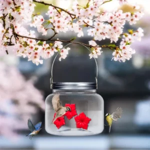 Mason Jar Hummingbird Feeder