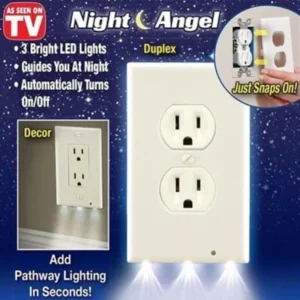 Outlet Wall Plate With Led Night Lights-No Batteries Or Wires