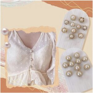 Pearl Cover Up Brooch Buttons Set