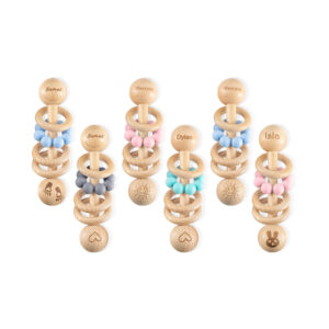 Personalised Wooden Rattle