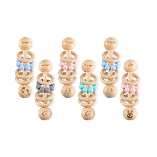 Personalised Wooden Rattle