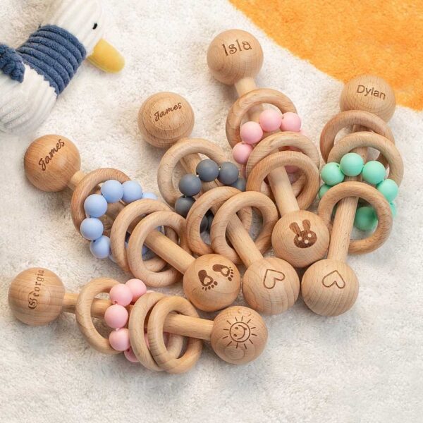 Personalised Wooden Rattle - Image 2