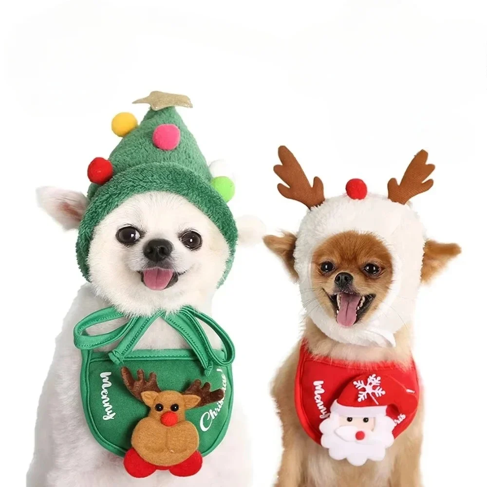 Pet Christmas Tree Pom-Pom Hat