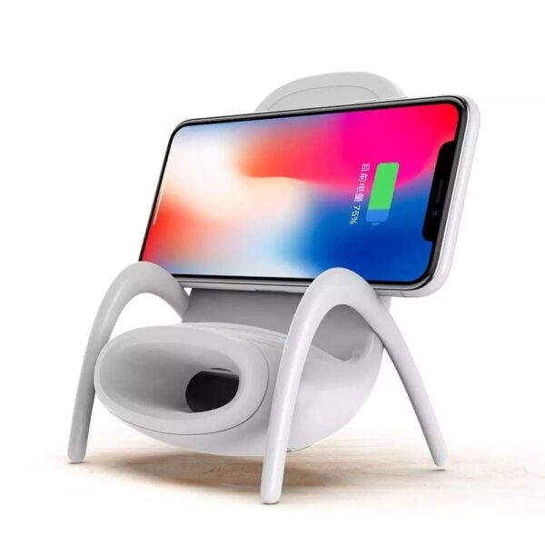 Portable Mini Chair Wireless Charger With Speaker - Image 2