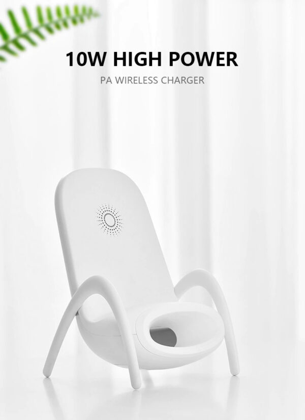 Portable Mini Chair Wireless Charger With Speaker - Image 7