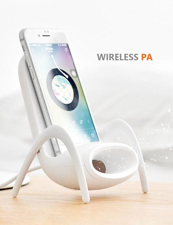 Portable Mini Chair Wireless Charger With Speaker - Image 8